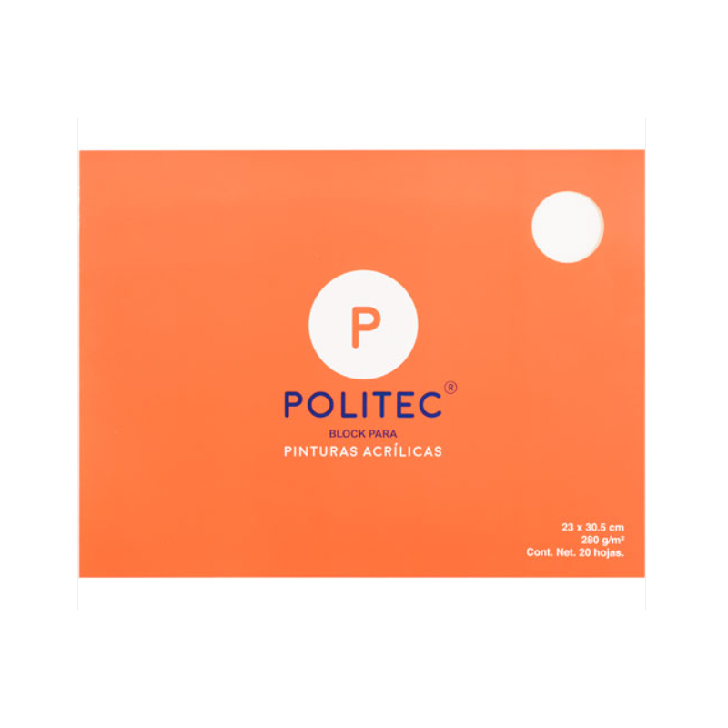 Block Acrilico/Acuarela POLITEC 280gr 20hjs 23x30,5cm