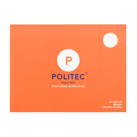 Block Acrilico/Acuarela POLITEC 280gr 20hjs 23x30,5cm