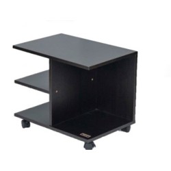 Kenneth Cole mesa al lado moderna con rueda colo negro W50 x H42.5 x D35 cm-KCWD2022057-B