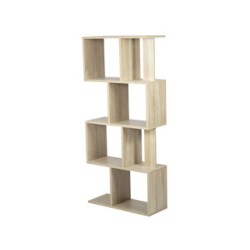 Kenneth Cole estante 4 niveles color roble  W60 x H130 x D24 cm-KCWD2022051-O