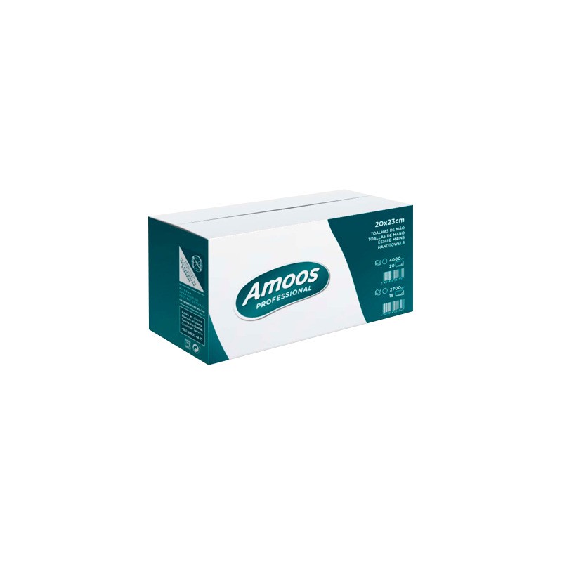 Amoos toalla de manos Interfoliada 21x25 caja 20 uds N622500.0