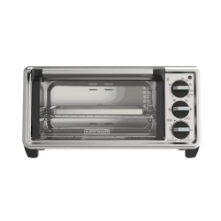 Black+Decker Horno tostador de 4 rebanadas convección natural, TO4130-0SDLA