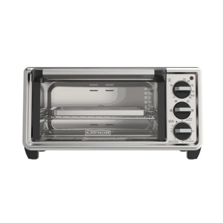 Black+Decker Horno tostador de 4 rebanadas convección natural, TO4130-0SDLA