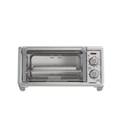 Black+Decker Horno tostador de 4 rebanadas convección natural, TO4120-1SDLA