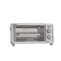 Black+Decker Horno tostador de 4 rebanadas convección natural, TO4120-1SDLA