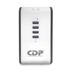 CDP regulador con 4 puertos usb /8 salidas /1000va r2cu-AVR1008
