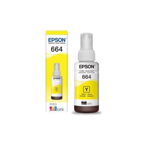 Epson botella tinta amarilla T664420-AL para L110-220-350-355-555 6500 Pag