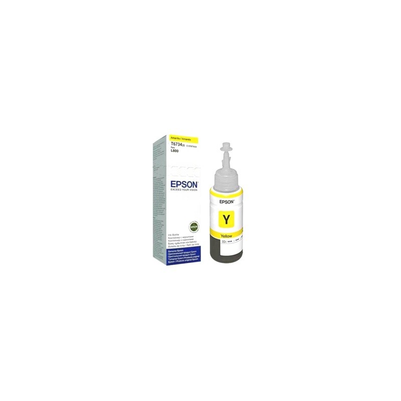 Epson botella tinta amarillo T673420-AL para L800  1800 fotos de 10X15 Cms