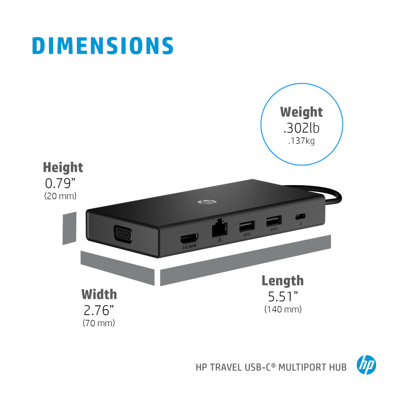 HP docking universal USB-C multipuertos  50H55UT