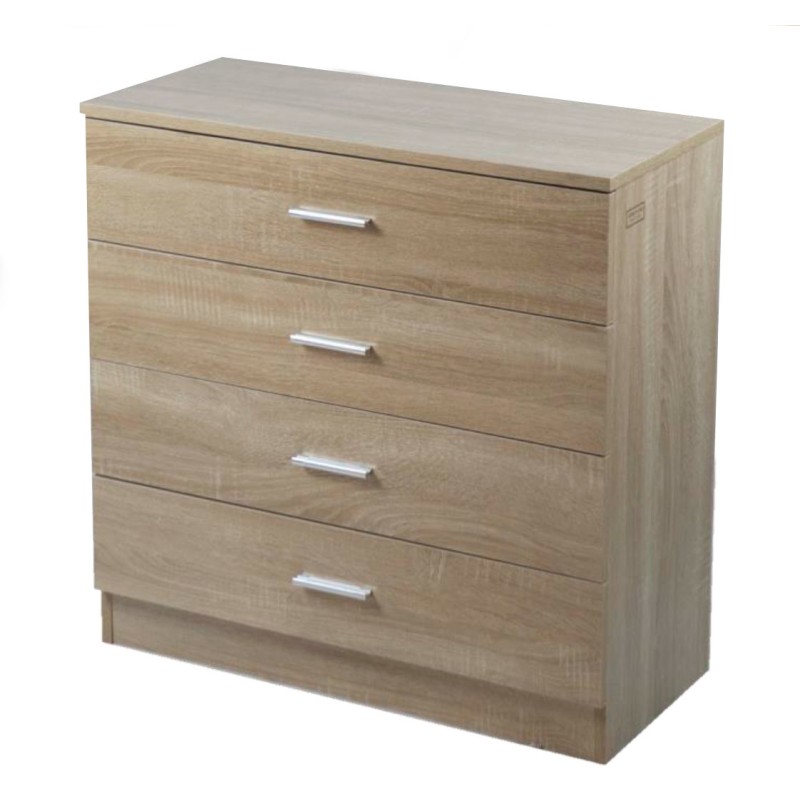 Kenneth Cole gavetero 4 niveles color roble-W72 x H67 x D33 cm-KCWD20220511-O