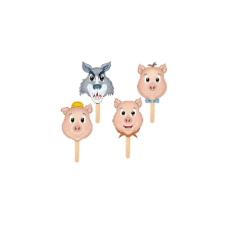 Máscaras para Cuentos Los 3 Cochinitos