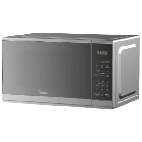 Midea microondas 0.7Pc puerta acabado espejo gabinete Gris-B MMDF07S2MG