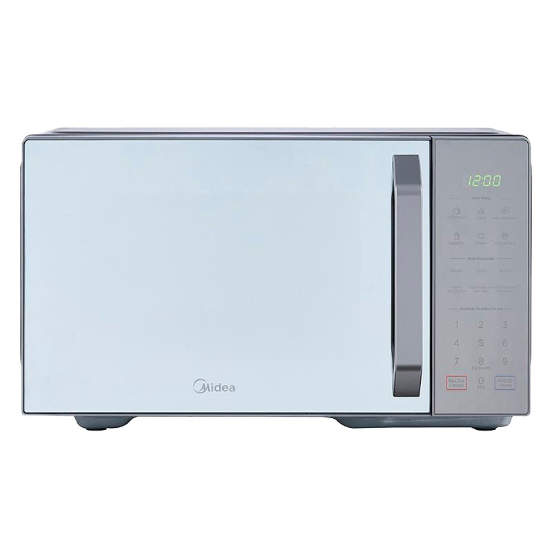 Midea microondas 1.1pc puerta acabado espejo gabinete gris con grill MMDXG11S2MG