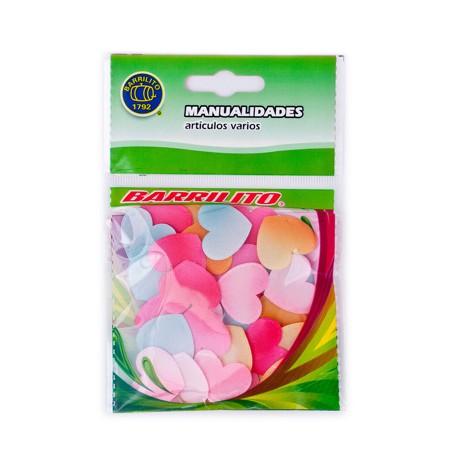 Barrilito corazones de satin aa075 45 x 20 mm. 20 piezas