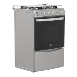 Midea cocina a gas 24 pulgadas 4 quemadores hierro fundido MGS24F1LGAGG-CA