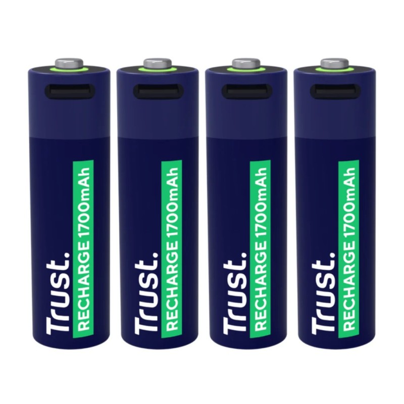 Trust pilas AA recargables en USB-C 4 pack -  25631