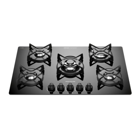 Frigidaire plantilla de gas 30"   vidrio templado empotrable 5 quemadores FTGC3050VB