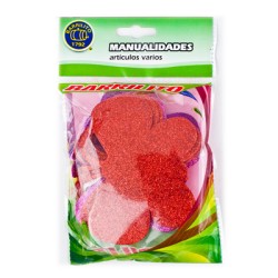 Barrilito calcomania de foamy mariposa fs002 con pegamento 9.6 cm 10 piezas 3 colores