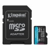 Kingston memoria microSDXC 64 GB canvas go plus gen4 200MB/s A2 U3 V30 card + ADP - SDCG4/64GB